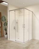 SB_X STYLO Mampara Ducha Cuadrada Niquel Transparente