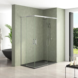 BATHME NIXON Mampara Ducha Cuadrada 2 Fijos + 2 Correderas Cromo