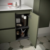 SALGAR NOJA 910 Mueble de Baño con Lavabo 2 Cajones 1 Puerta Derecha Color Verde Mate