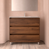 SALGAR NOJA Mueble de Baño con Lavabo 3 Cajones Color Nogal Maya