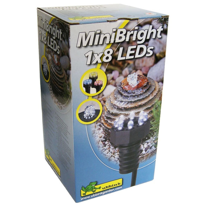 VXL Ubbink Lámpara Subacuática De Estanque Minibright 1X8 Led 1354018 5 a 7 Días VXL 