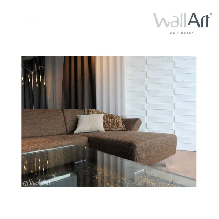 VXL WallArt Paneles murales 3D arqueados 12 piezas GA-WA05