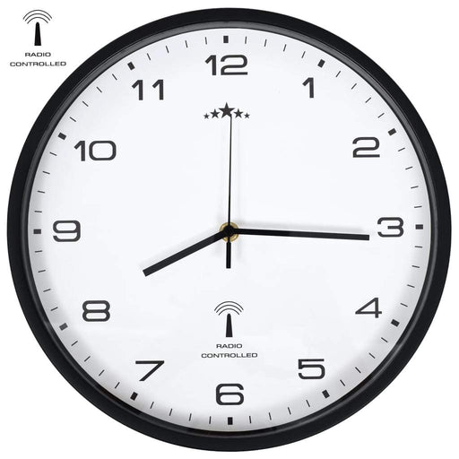 VXL Reloj Radiocontrol De Pared Cuarzo Blanco Y Negro 31 Cm 5 a 7 Días VXL 