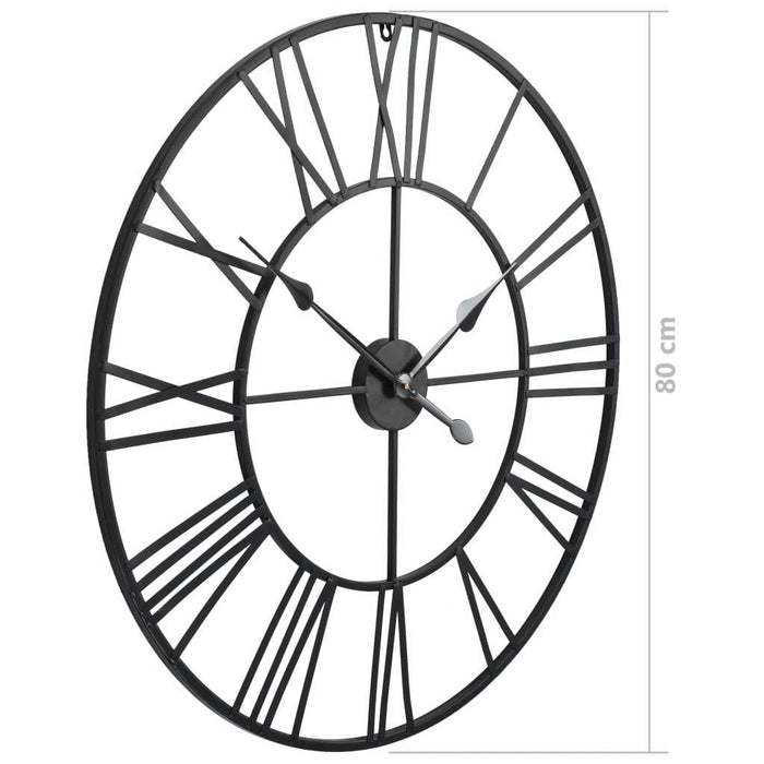 VXL Reloj De Pared Vintage Movimiento Cuarzo Metal 80 Cm Xxl 5 a 7 Días VXL 