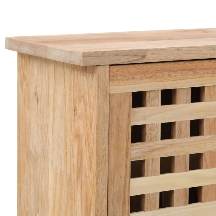 VXL Mueble zapatero de madera maciza de nogal 55x20x104 cm