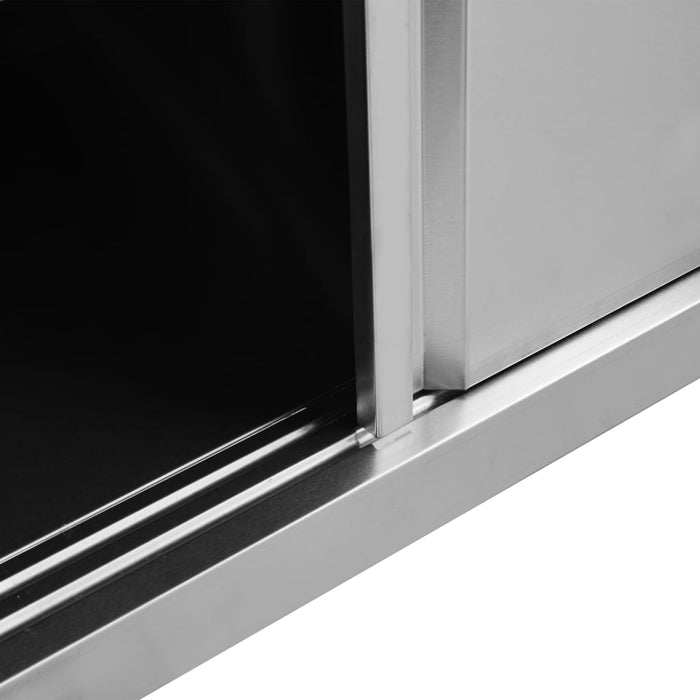 VXL Mesa de trabajo puertas correderas acero inox 100x50x(95-97)