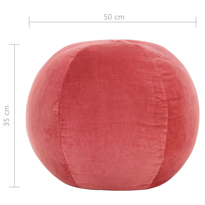 VXL Puf de terciopelo de algodón rosa 50x35 cm