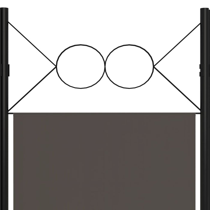 VXL Biombo divisor de 3 paneles gris antracita 120x180 cm