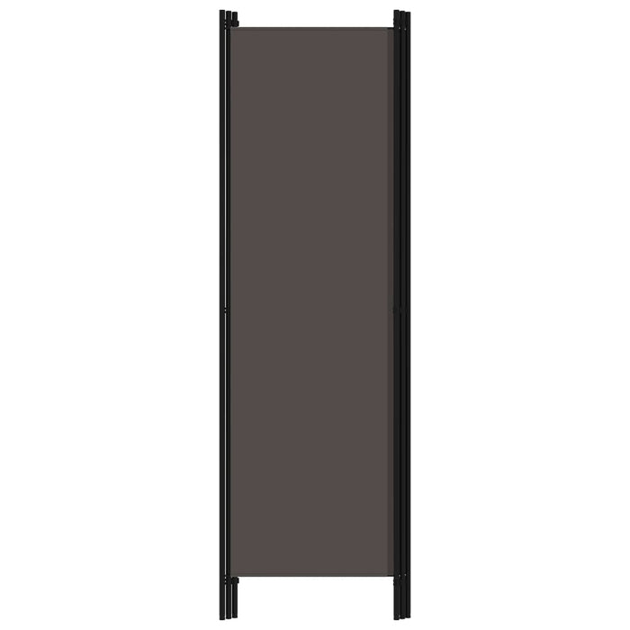 VXL Biombo divisor de 3 paneles gris antracita 150x180 cm