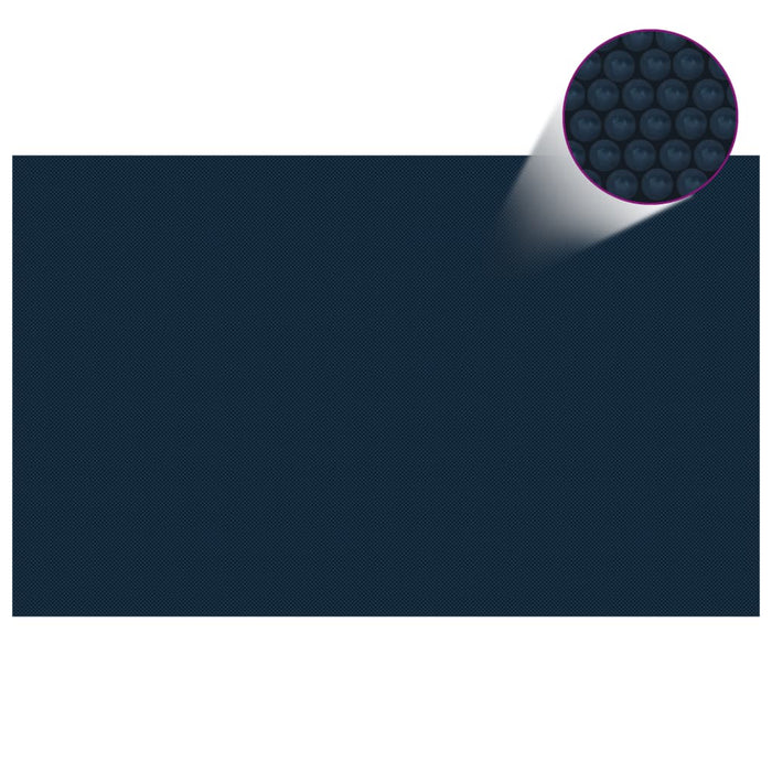 VXL Cubierta Solar De Piscina De Pe Flotante Negro Y Azul 260X160Cm