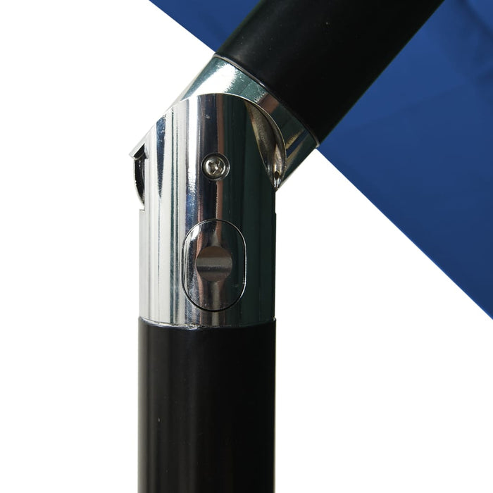 VXL Sombrilla De 3 Niveles Con Poste Aluminio Azul Azure 2,5X2,5 M