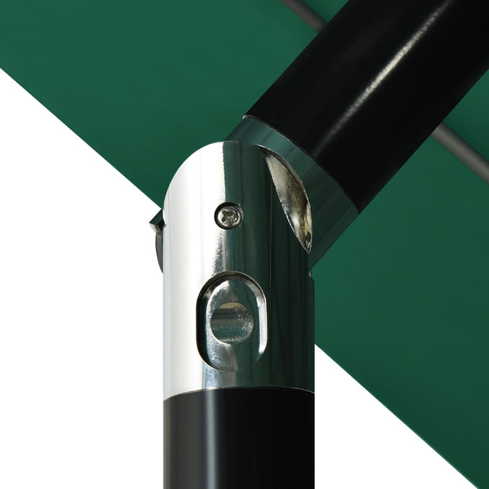 VXL Sombrilla De 3 Niveles Con Poste De Aluminio Verde 3,5 M