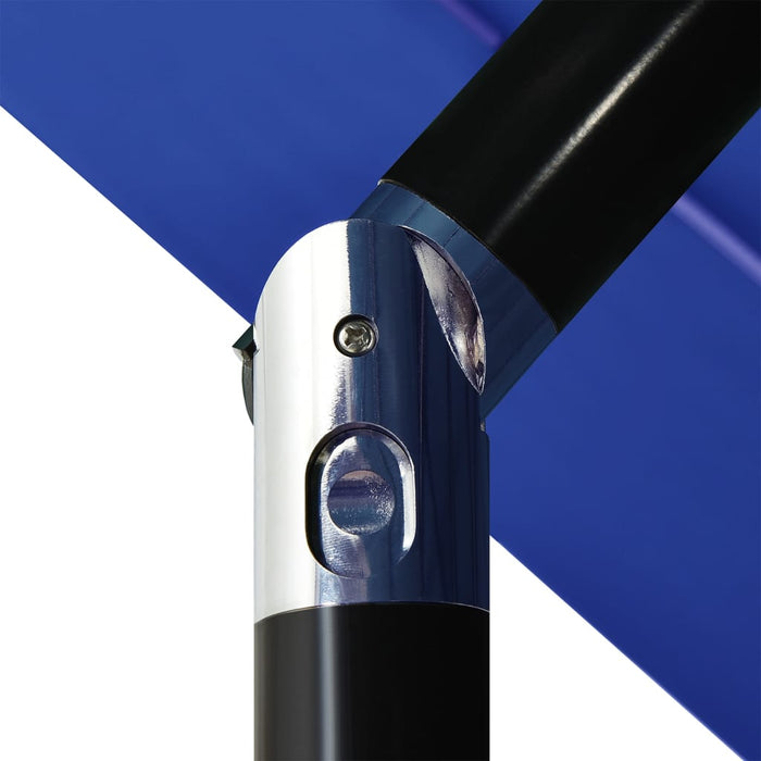 VXL Sombrilla De 3 Niveles Con Poste De Aluminio Azul 3,5 M