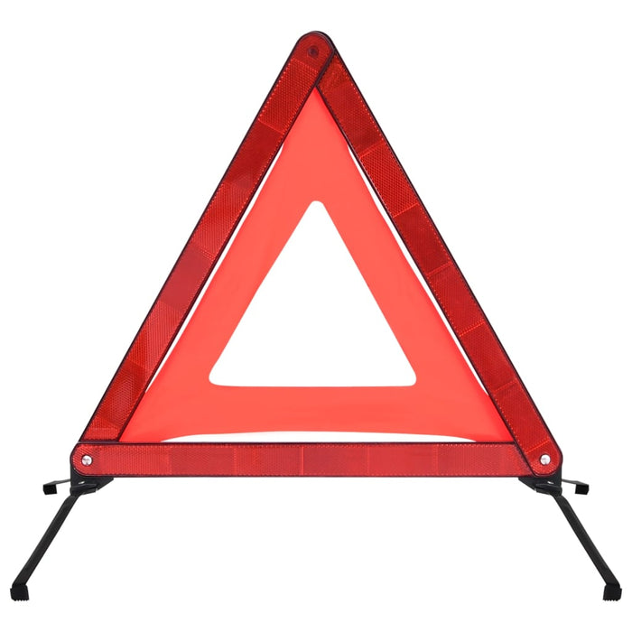 VXL Triángulos De Advertencia De Tráfico 10 Uds Rojo 75X75X100 Cm