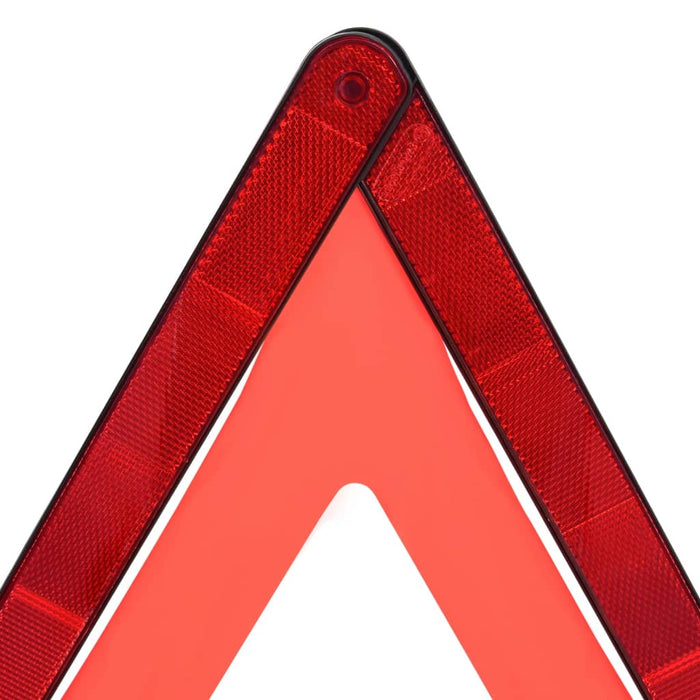 VXL Triángulos De Advertencia De Tráfico 10 Uds Rojo 75X75X100 Cm
