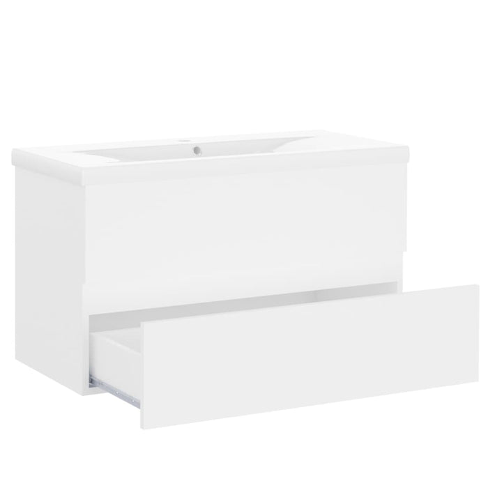 VXL Mueble Con Lavabo Aglomerado Blanco