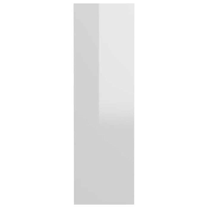 VXL Zapatero de pared 4 uds aglomerado blanco brillante 60x18x60 cm
