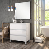 BATHME MADISON TOP Complete Set Furniture 3 Drawers White Gloss