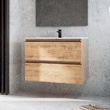 BATHME MADISON TOP Bathroom Cabinet with Sink 2 Drawers Ostippo Oak