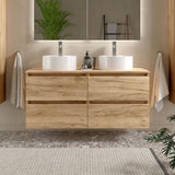 SALGAR BEQUIA Bathroom Cabinet with Countertop Lid 4 drawers Color Roble África