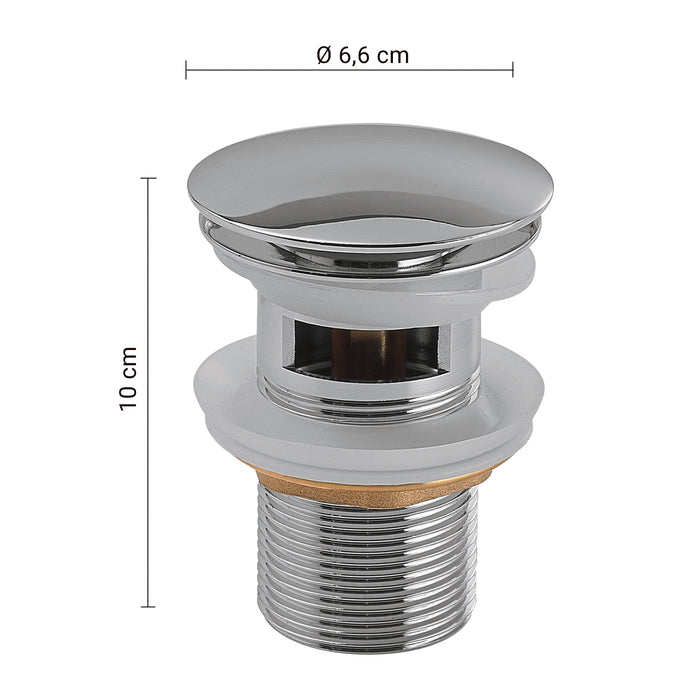 GEDY MXCC0000000 CLIC CLAC 00 Válvula desagüe universal para lavabo y bidet cromo
