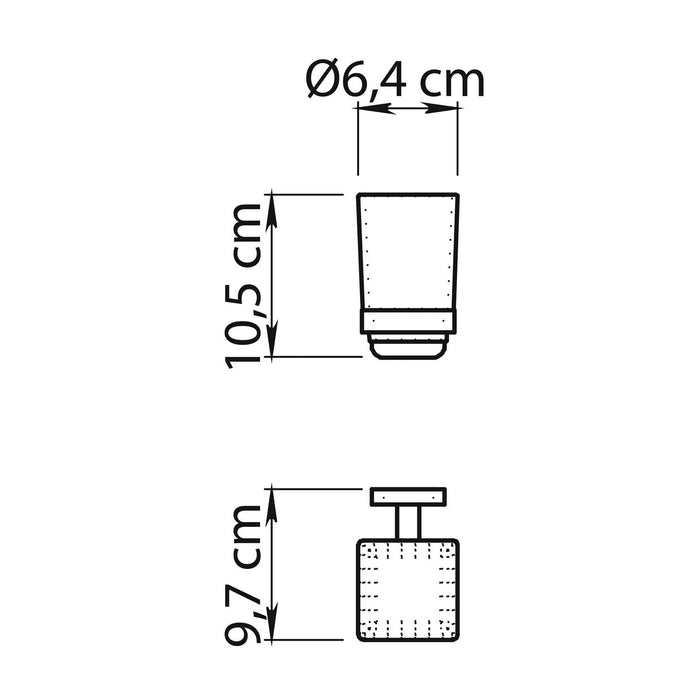 GEDY TO108800100 TONGA Portacepillos Oro Mate