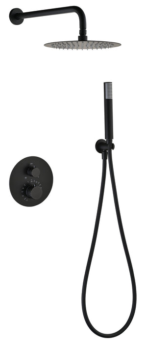 IMEX GTB063/NG BLESS-PALAU Conjunto Grifo Empotrado Termostático Negro
