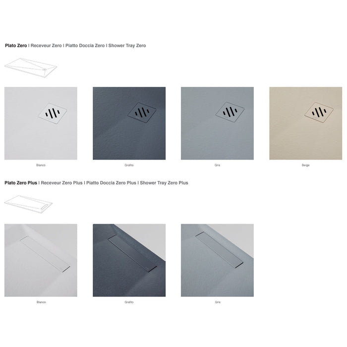 BATHME ZERO Shower Tray Gel Coat White Color