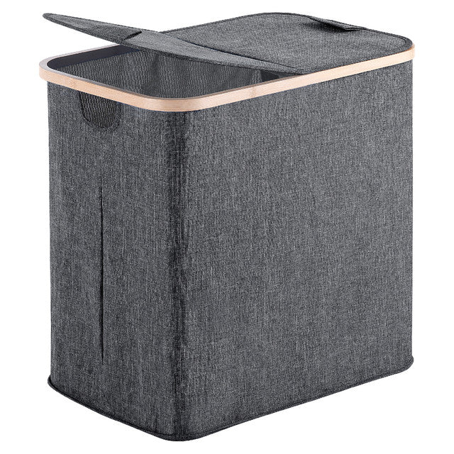 GEDY 13380800300 YOSHI Cesto Ropa 87 Litros Gris-Natural