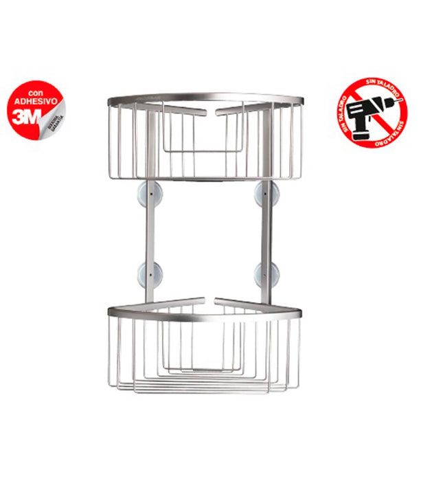 ARCOBAÑ 00RDMAD ICEBERG Rinconera Doble Aluminio Maxi Con Adhesivo