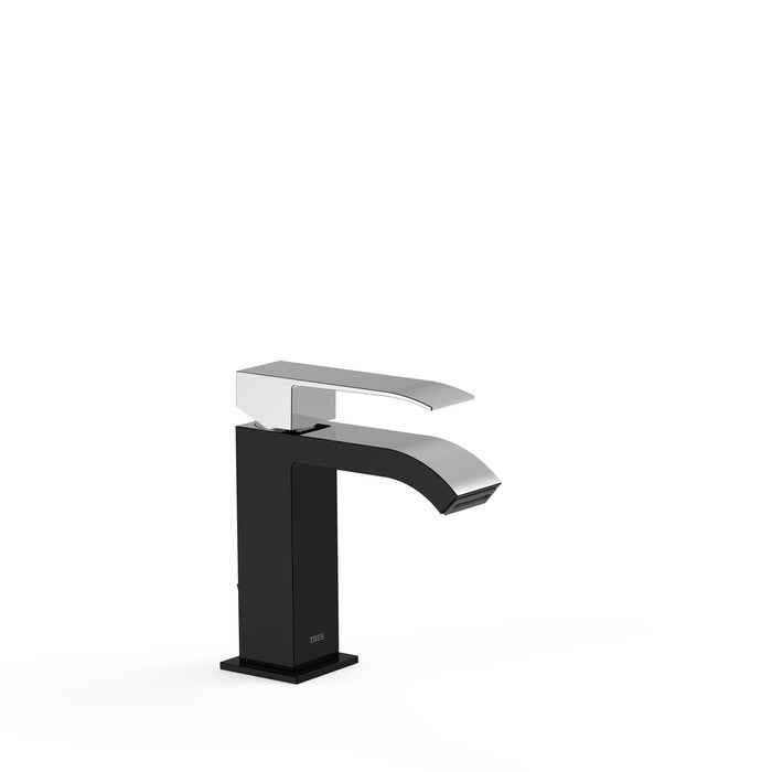 TRES 00610101NE CUADRO Single-lever Faucet for Sink Black-Chrome Color