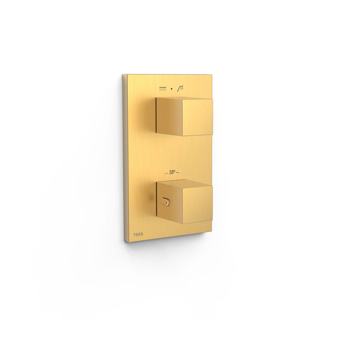 TRES 00625001OM THERM-BOX View Piece for 2-Way Flush-Mounted Box 24K Matte Gold Color