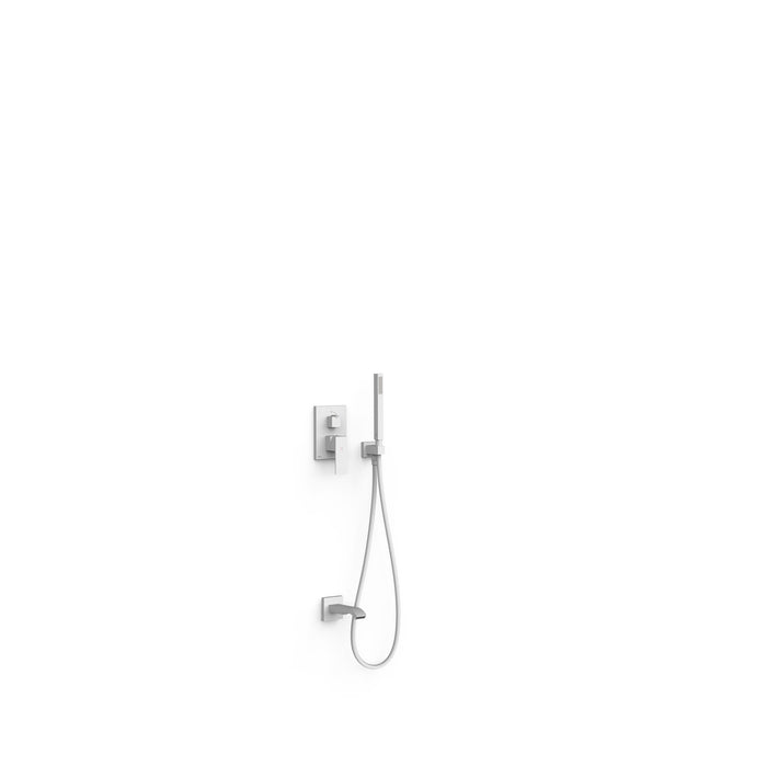 TRES 00628006BM FRAME Single-lever Built-in 2-Way Faucet Kit Rapid-Box for Bathtub and Shower Matte White Color