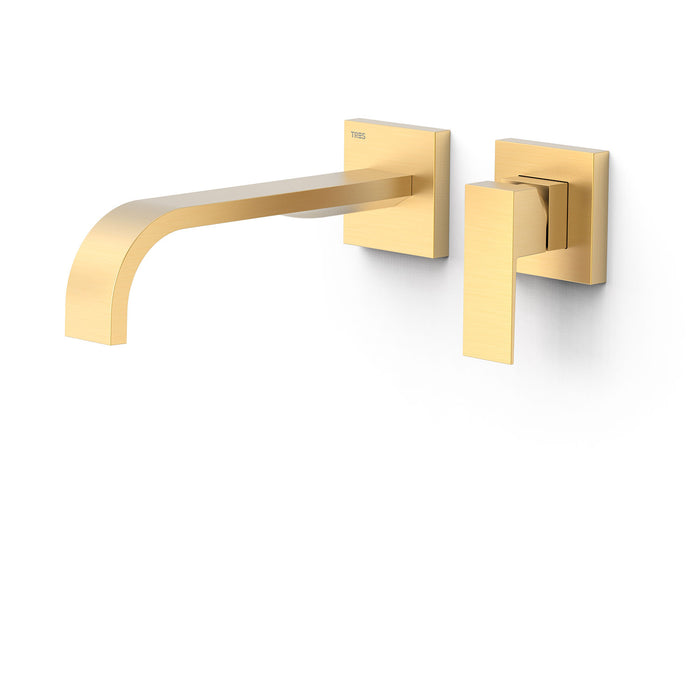 TRES 00630022OM CUADRO Pieza Vista para Cuerpo Empotrado De Lavabo Color Oro Mate 24K