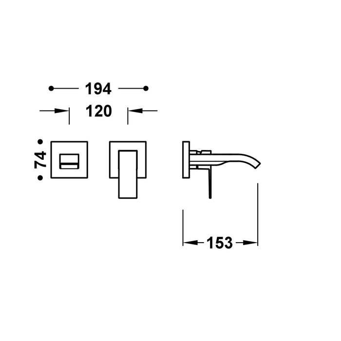 TRES 00630023AC FRAME Visible Piece for Built-in Sink Body Steel Color