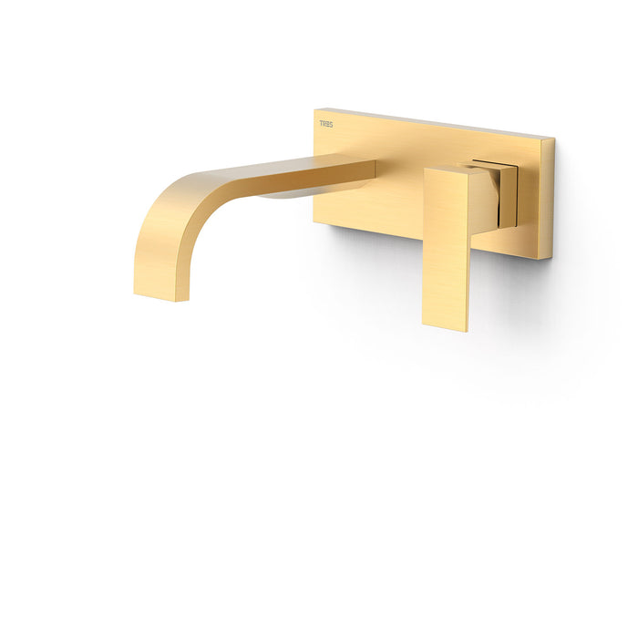 TRES 00630031OM CUADRO Pieza Vista para Cuerpo Empotrado De Lavabo Color Oro Mate 24K