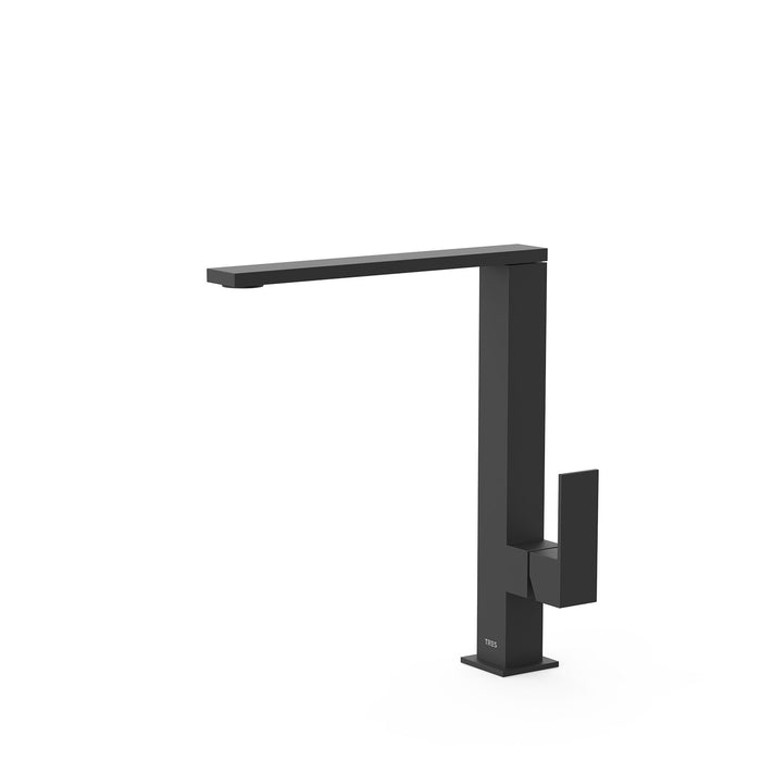 TRES 006486NM COCINA Grifo Monomando Fregadero Color Negro Mate