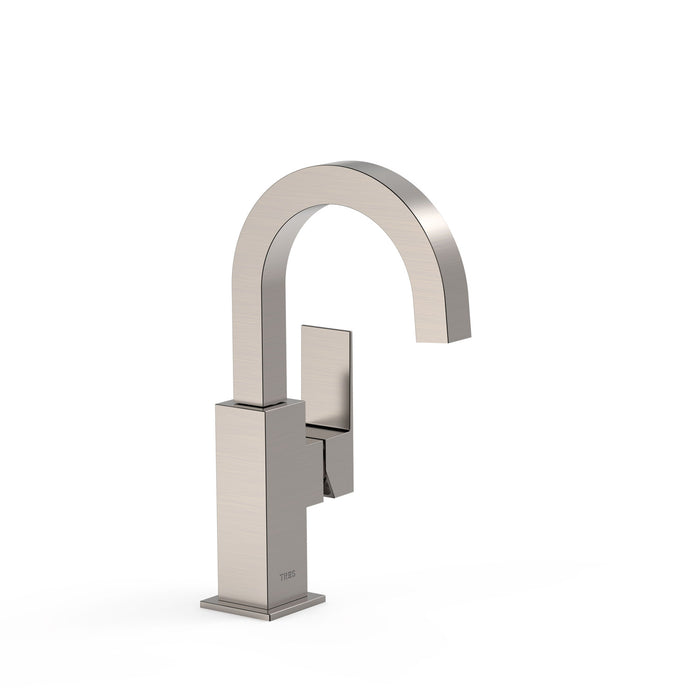 TRES 00660502AC FRAME Single-lever Faucet with Side Handle for Sink Steel Color