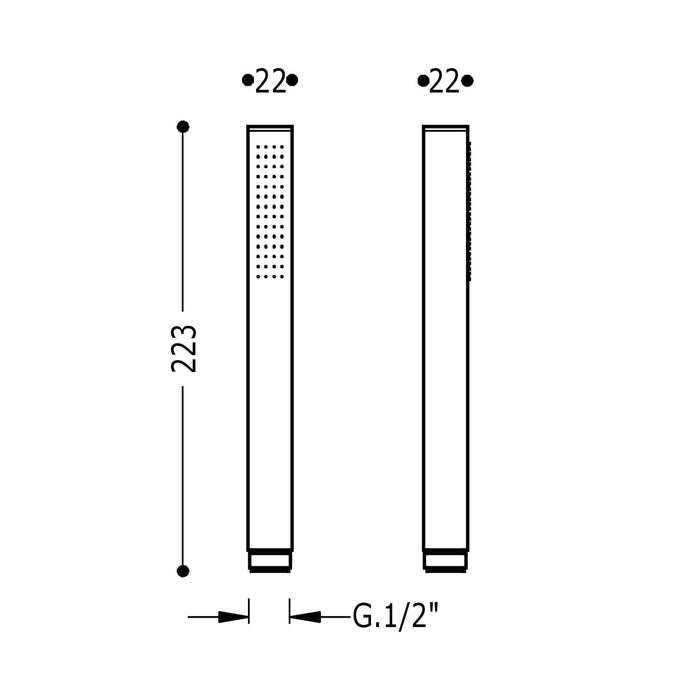 TRES 00663901BM SHOWER ACCESSORIES Hand Shower Matte White Color