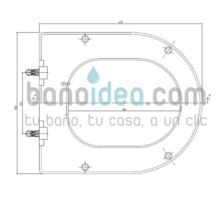 GALA G5142001 MARINA Tapa Asiento Horizontal Blanco (Anterior al 2.007)
