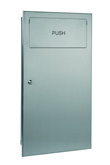 MEDICLINICS PPE0010CS Recessed Waste Bin Matte Steel