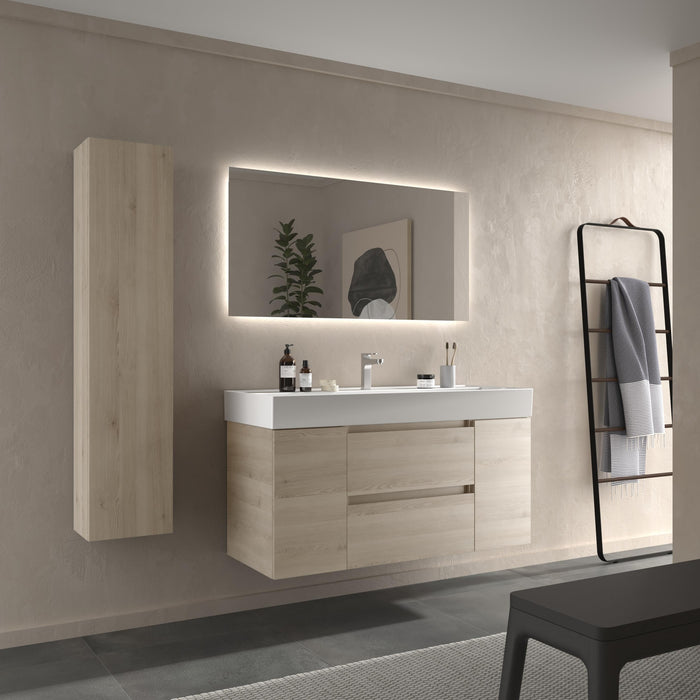 SALGAR 115884 BEQUIA PLUS Mueble de Baño 1 poza Porcelana 120cm Natural