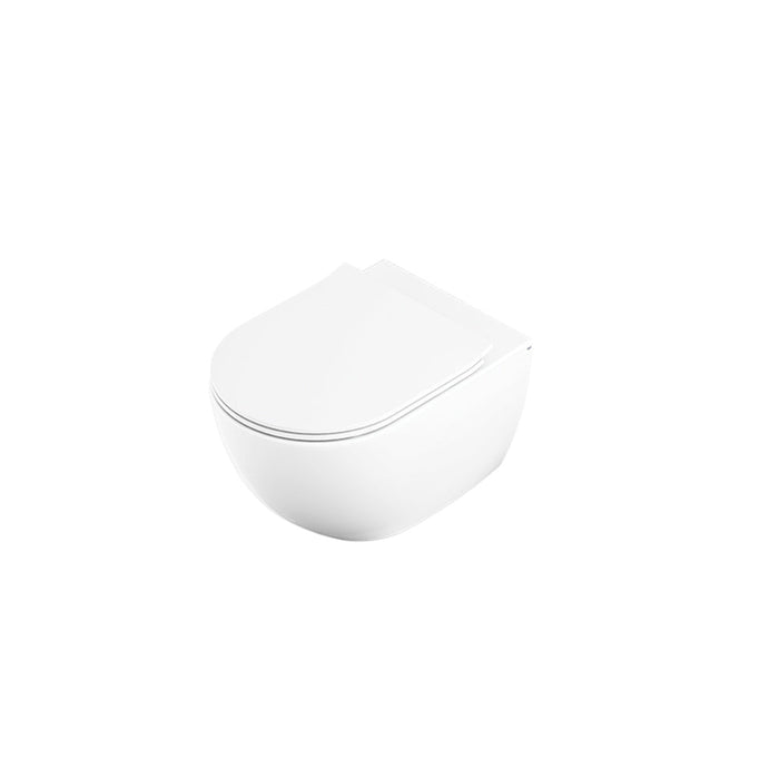 OLI LAKE-OLI120 PLUS Pack Wall Hung Rimless Toilet with White Button