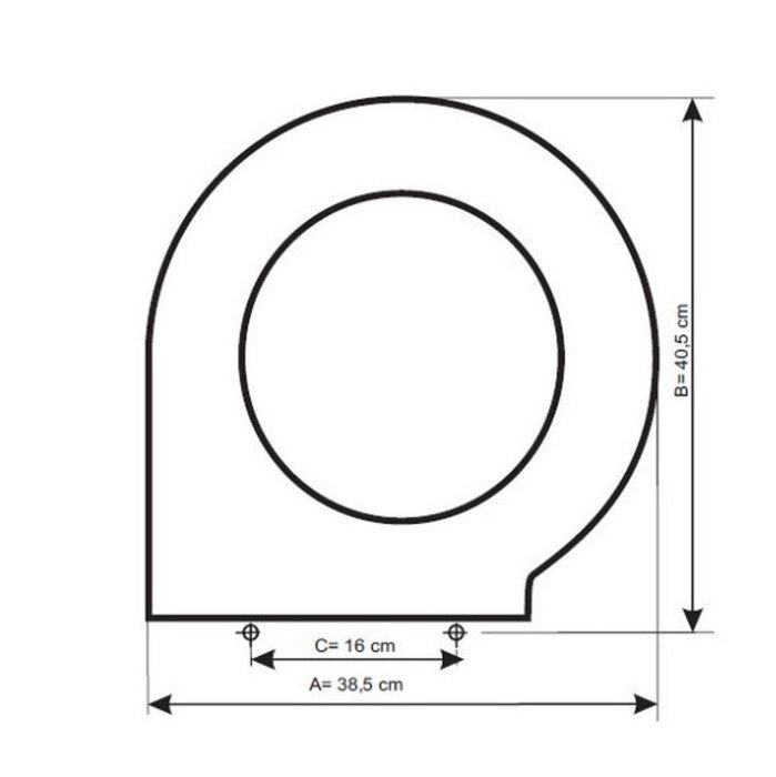 ETOOS 02544108 ASSIMETRICA Tapa WC Valadares Blanco