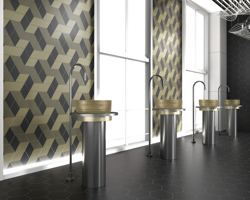 DUNE 188011 HELLER WHITE&GOLD Lavabo de Sobreencimera