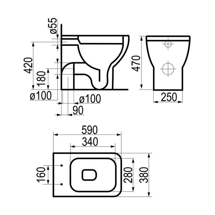 PRESTO 87155 Inodoro Prestodom Blanco