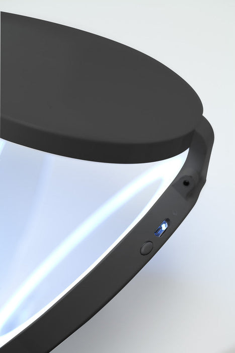 MANILLONS TORRENT 01347081 Espejo De Mano 2X Y 2 Tipos De Luz Negro