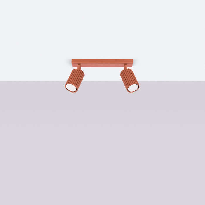 SOLLUX SL.1637 KARBON Lámpara De Techo 2 Rojo Ocre