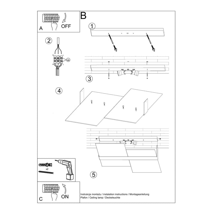 SOLLUX SL.0188 Lámpara de Techo MASSIMO Cromo