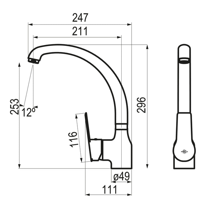 PRESTO 7128600 Albos cocina Cromo